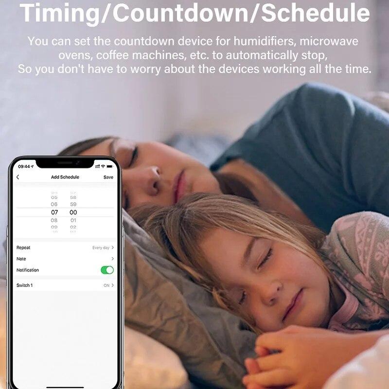16A MINI Wifi Smart Switch Breaker 2WAY Control Timer Wireless Switches Smart Home Automation Work With Tuya Alexa Google Home