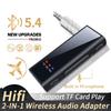 Новый Bluetooth 5.4 аудио передатчик приемник 3.5 мм AUX стерео музыкальный беспроводной адаптер с микрофоном поддержка TF карты воспроизведения для автомобиля ТВ ПК