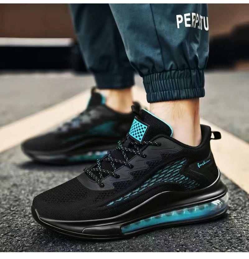 Мужские модные кроссовки Flyknit с воздушной подушкой в стиле 'Dad Shoes' - Удобные повседневные беговые кроссовки