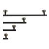 4Pcs Towel Bar Set Stainless Steel Toilet Paper Holder Towel Hooks Rack Bathroom Accessories Black