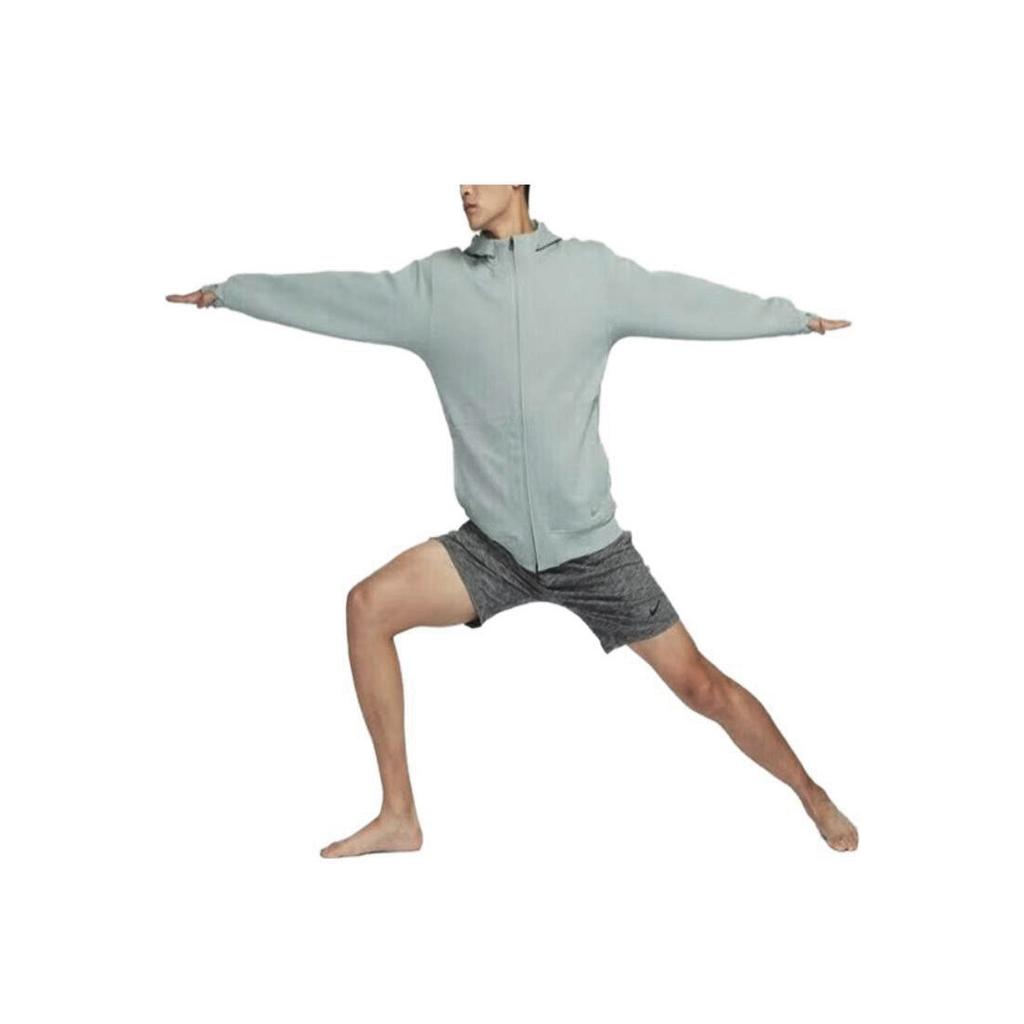 Nike Logo Embroidered Solid Color Hooded Zip Jacket Men Jackets Green DQ4877-330