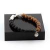 Bracelet - A Bijoux - Howlite USA - Matte Black Onyx - Wood 8 Mm - Length 19-20 Cm