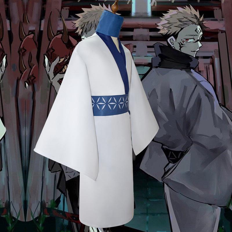 Anime One Piece Cosplay Costume Jujutsu Kaisen Ryomen Sukuna Full Set Kimono Robe Women Men Halloween Party