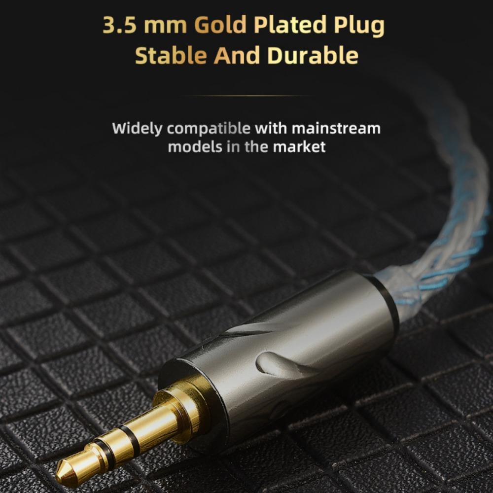 QKZ T1 Eight Silver -plated Upgrade Line 3.5 Plug 0.75 2PIN Headset Upgrade Line