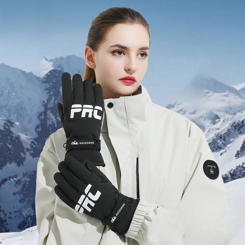 Ski Gloves for Men and Women Thermal Warm Snow Gloves Windproof Winter Gloves Breathable Snowboard Gloves Fleece Lining Outdoor Touchscreen Gloves