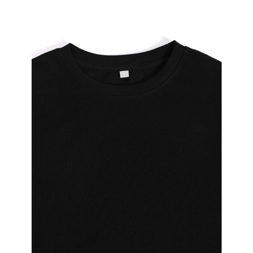 Повседневная хлопковая футболка с круглым вырезом, геометрическим узором, короткими рукавами