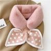 Scarf Women's Autumn and Winter Plush Cross Scarf To Keep Warm Imitation Rex Rabbit Fluffy Scarf