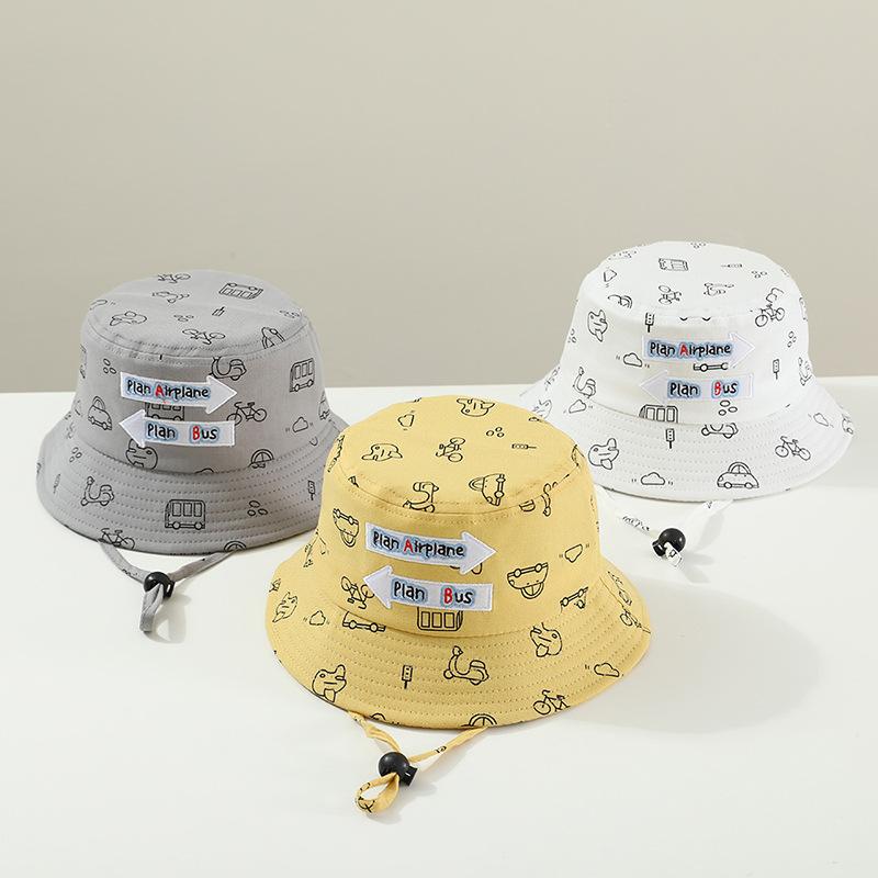 Spring and Summer Baby Fisherman Hat Korean Version Girl Cartoon Sun Hat Boy Basin Hat Sun Protection Sun Hat Children Hat Trend