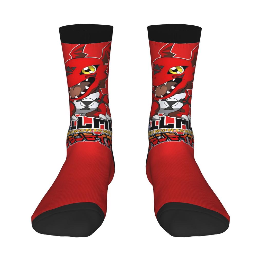 Winter Warm Hip-hop Unisex Digimon and Crests Socks Nostalgic Anime Breathable Skateboard Socks