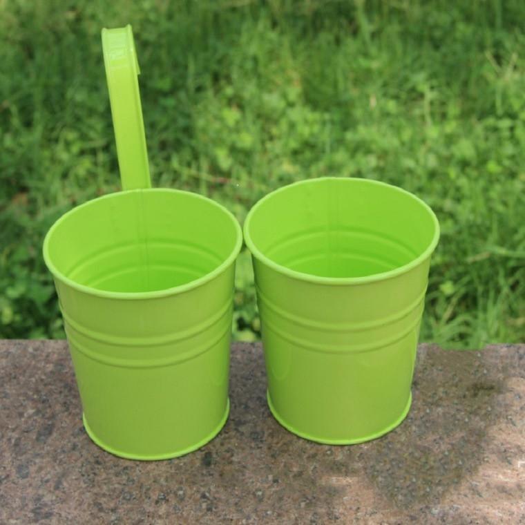 Подвесной кашпо, перила, балконный кашпо для комнатных уличных растений, металлическое ведро для трав, для оконного настенного забора со съемными крючками