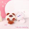 Cute Cat Dumpling Squeaky Pendant Keychain Plush Toy