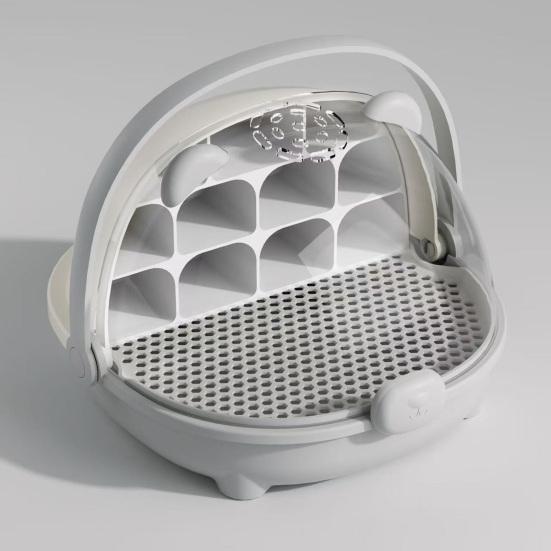 Ящик для разведения шелкопряда Прозрачный ящик для выращивания шелкопряда Клетка для обитания с ручкой Капсула для разведения мелких животных Контейнер для вылупления