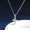 D Color Moissanite Cross Pendant For Women 18k White Gold Plated S925 Sterling Silver Necklace Chain Wedding Fine Jewelry