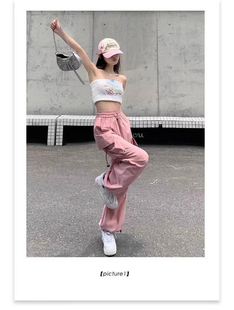 Women's Hip-hop Jazz Dance Wide-leg Joggers: Casual, Slimming, Versatile Straight-leg Sports Pants