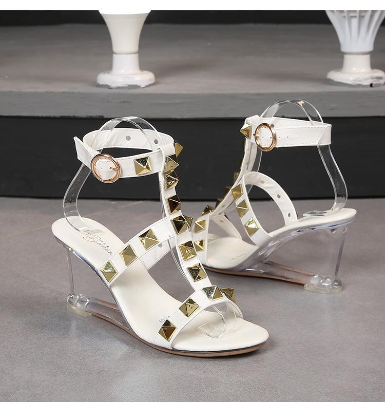 Серия 1098, каблук 6/8 см, 2022, туфли на каблуке с заклепками, прозрачные туфли на каблуке для ночного клуба, обувь для девочек, стеклянный каблук, прозрачный ивовый гвоздь, LFD