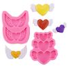 Non-sticky Food Grade High Temperature Resistant Pastry Mould Valentine Day Wing Heart Chocolate Mold Baking