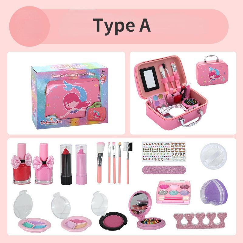 3 детских набора игрушек для макияжа, игрушки для макияжа с косметичками, косметические подарки для девочек