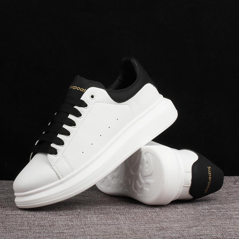 White Shoes for Men Thick Soles for Men Skateboard Shoes for Lovers Casual Sports Shoes for Men Light Travel Shoes