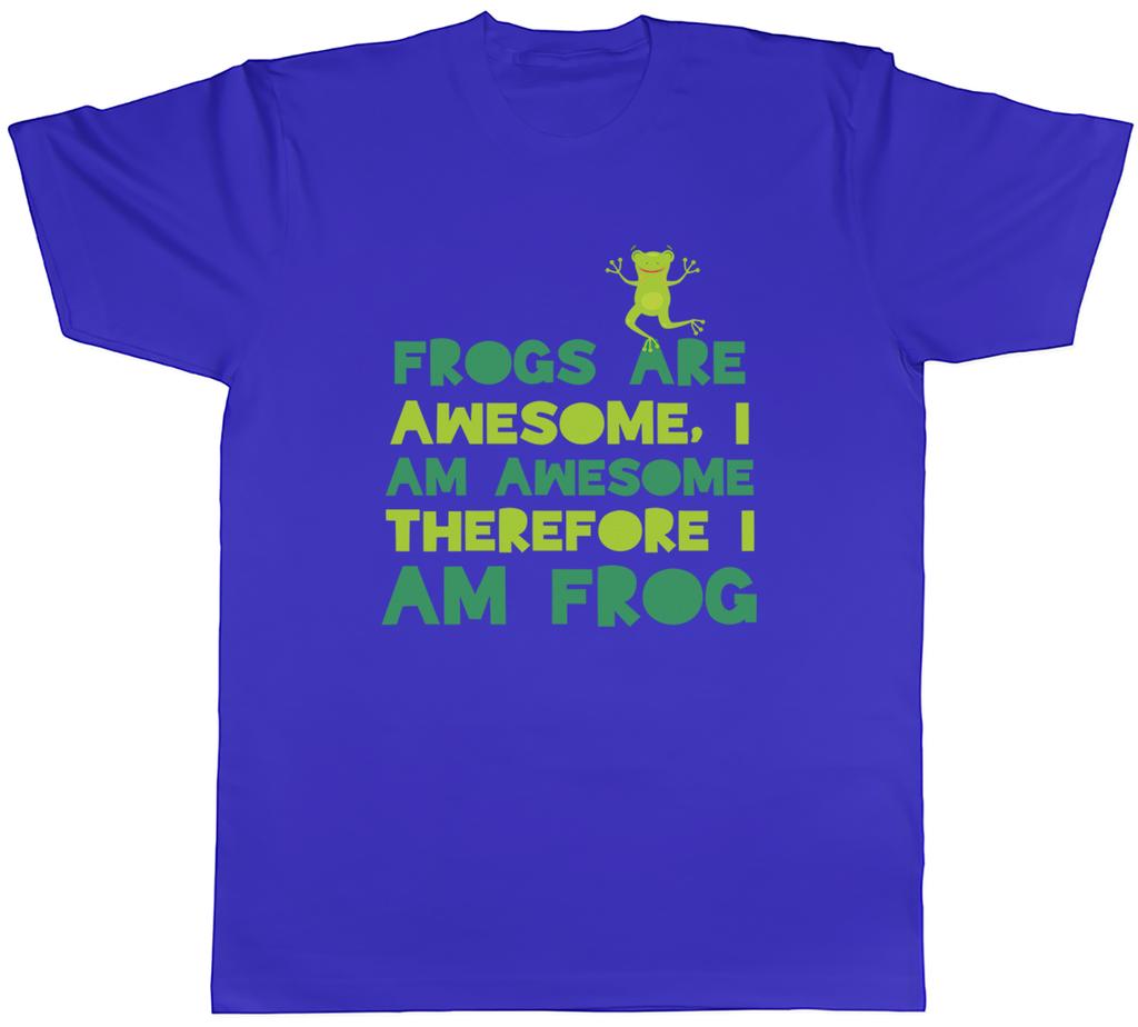 Frogs are Awesome Mens TShirt I am Awesome Therefore I am Frog Tee Gift