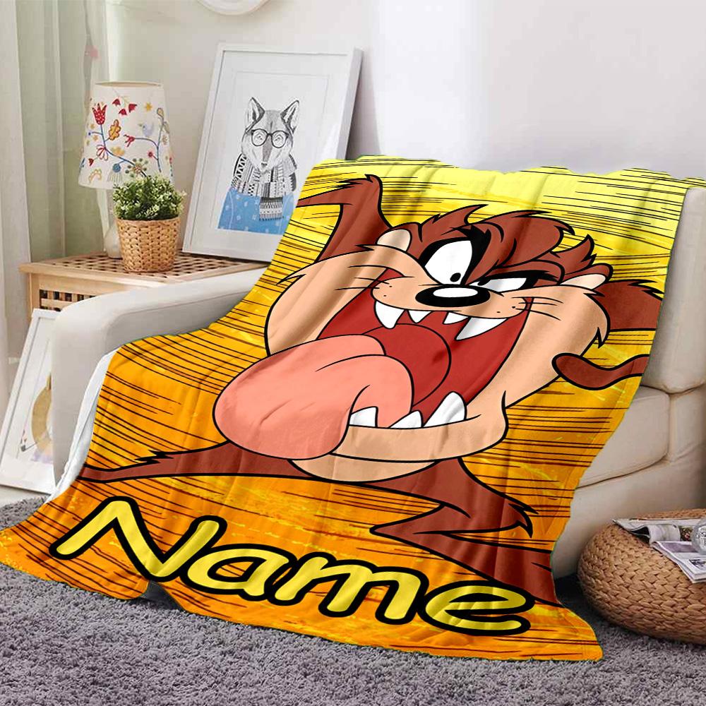 Customiz Name Personality Taz-Mania Blanket Soft &Warm Sofa Office Bed Travel Lunch Break Blanket, Gift Suitable All Seasons
