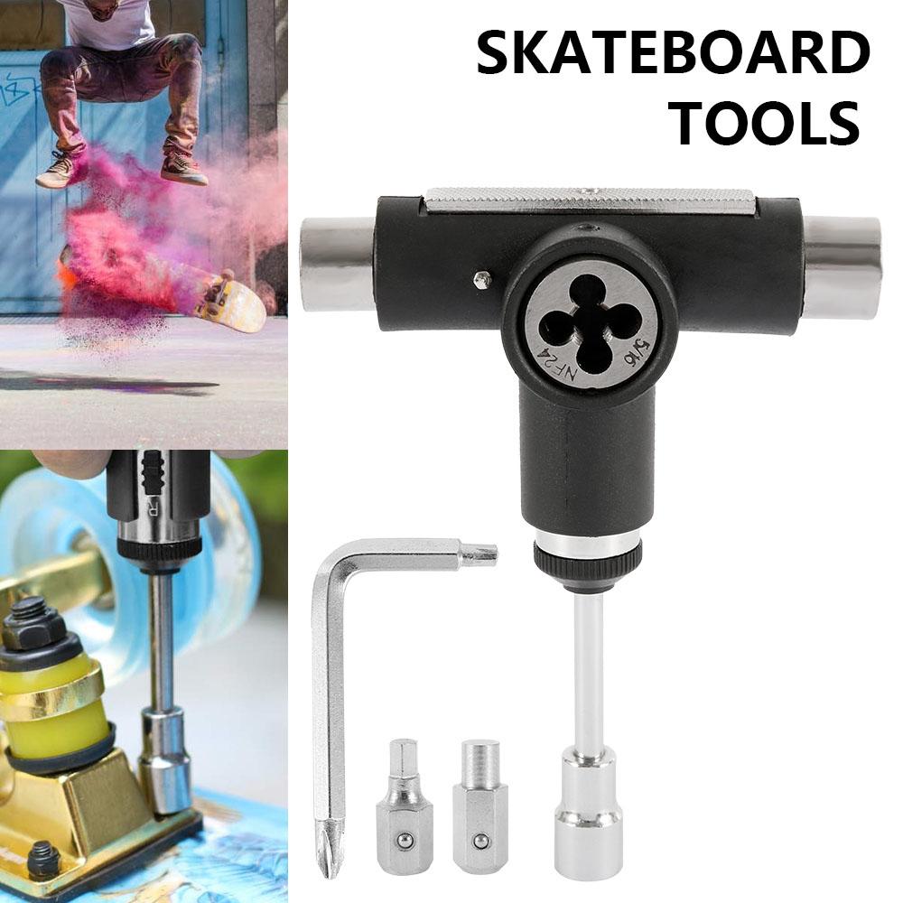 Wrench Semi-automatic T-shape Skate Tool Skateboard Tool Skateboards Wrench Skateboard Repair Tools