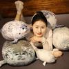 Толстый плюшевый тюлень Игрушка Злой тюлень-клякса Подушка Пухлый 3D Новинка Морской лев Кукла Плюшевая набивная игрушка Милая подушка для сна