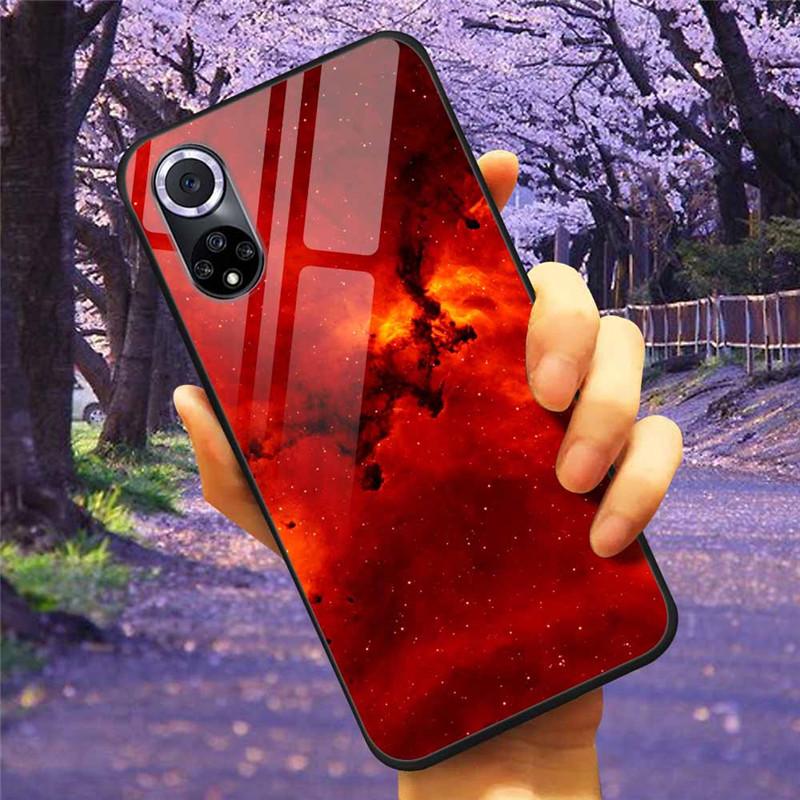 Чехол для Honor 50 Pro Закаленное Стекло Звездный Мрамор Жесткая Задняя Крышка для Телефона Huawei Honor 50 Чехлы Honor50 Защитные