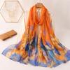 Silk scarf women's new beach silk scarf sunscreen large shawl yarn Sanya seaside shawl scarf summer