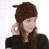 New Autumn and Winter Knitted Warm Women's Hat Jacquard 8 Shaped Twisted Cat Ear Cute Woolen Hat