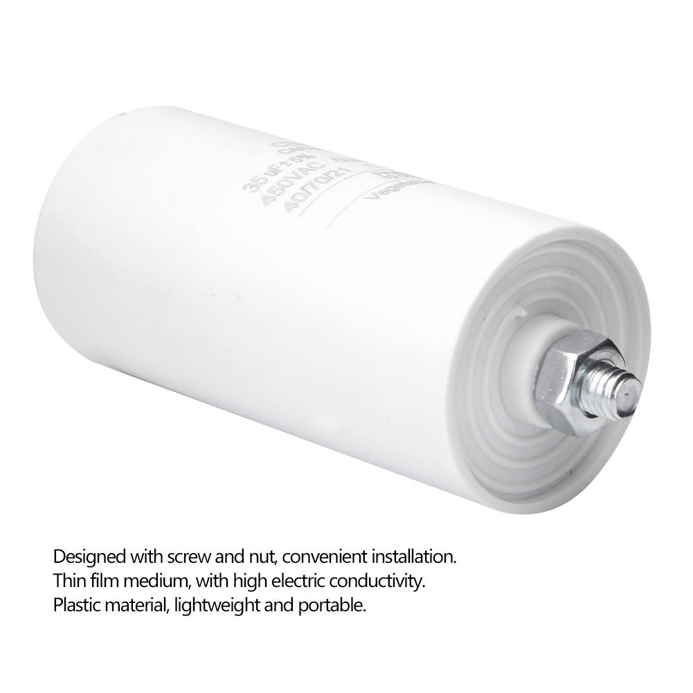 CBB60 450 В 35 мкФ пусковой конденсатор двигателя с гайкой для стиральной машины