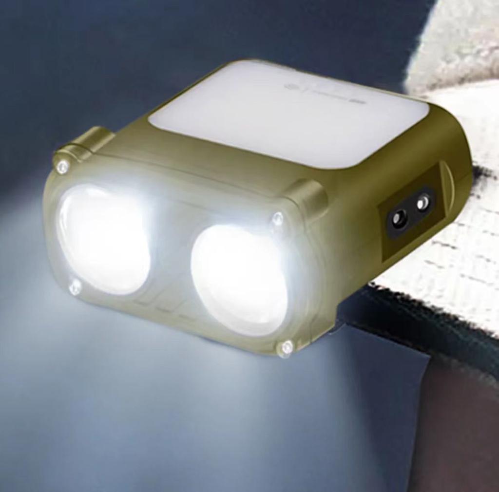 1200MAH Dual Beam Hat Clip Cap Light Mini LED Headlamp Sensor Headlight USB Rechargeable Adjustable Angle Camping Headlamp Work Lights
