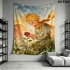 Little Prince Rose Wall Hanging Printed Fabric Blanket Decorative Tapestries for Bedroom Living Room Home Decor