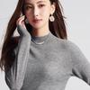 Fengxun Women's 100% Pure Wool Round Neck Slim Fit Sweater