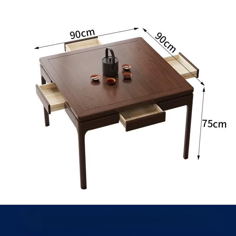 Mengzhang New Chinese Style Solid Wood Square Dining & Game Table