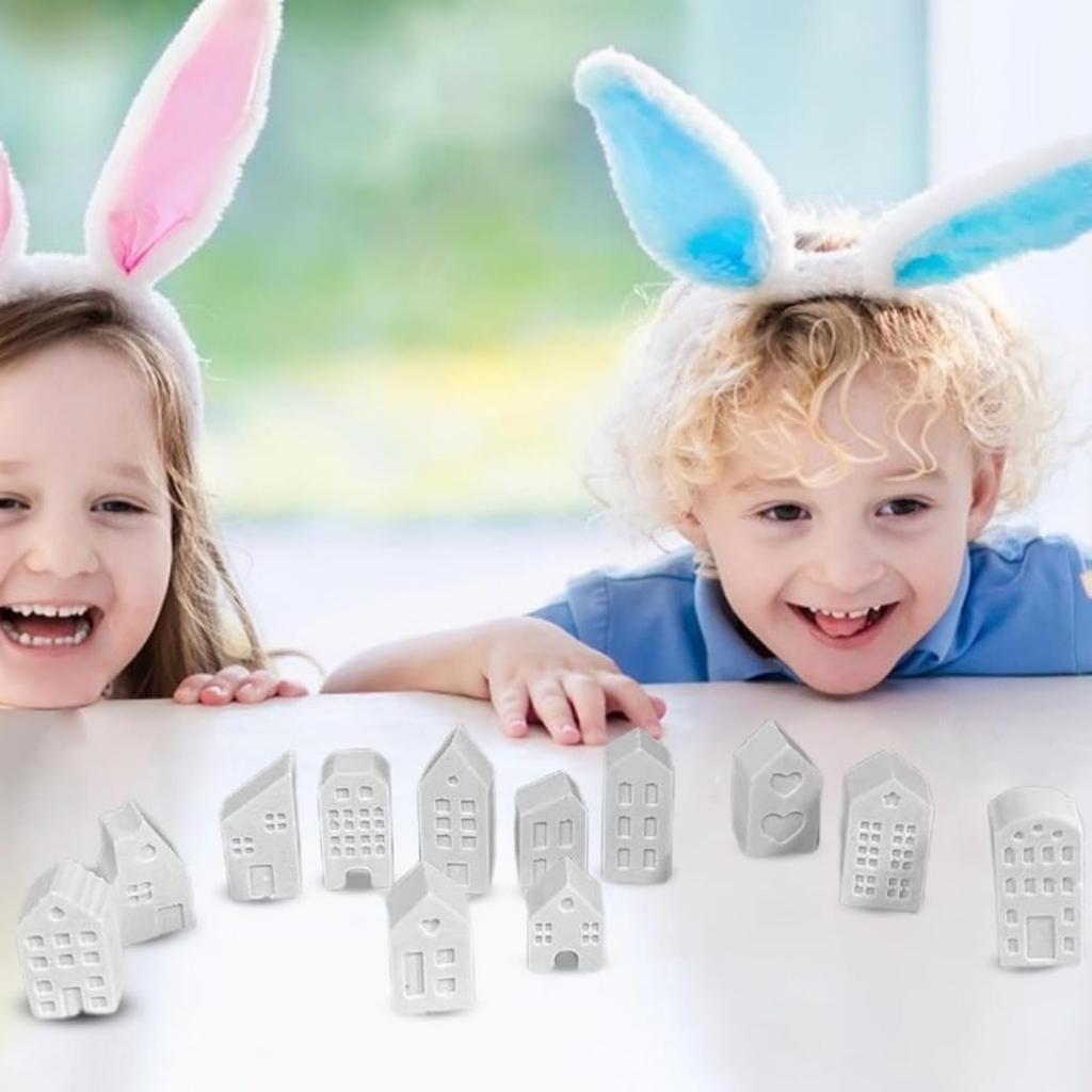 Форма для свечей «Домик» из 12 предметов, 3D силиконовые формы для домиков, гипсовая силиконовая форма для свечей «Домик», многоразовые формы для поделок, формы для изготовления рождественских свечей