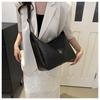 Новая трендовая большая вместительная однотонная ретро корейская мода простая повседневная сумка-тоут через плечо для женщин
