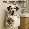 Cute Dog Resin Toilet Paper Holder, Decorative Tissue Rack For Home Bathroom Ornament