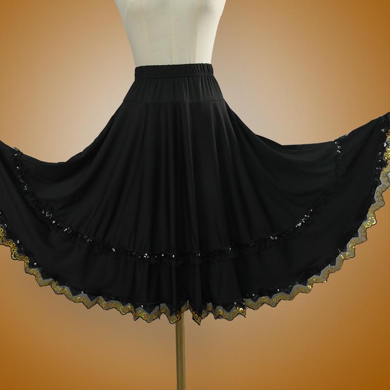 Square Dance Stage Costume: High Waist Ethnic Swing Skirt for Women (Adult, Spring/Summer)