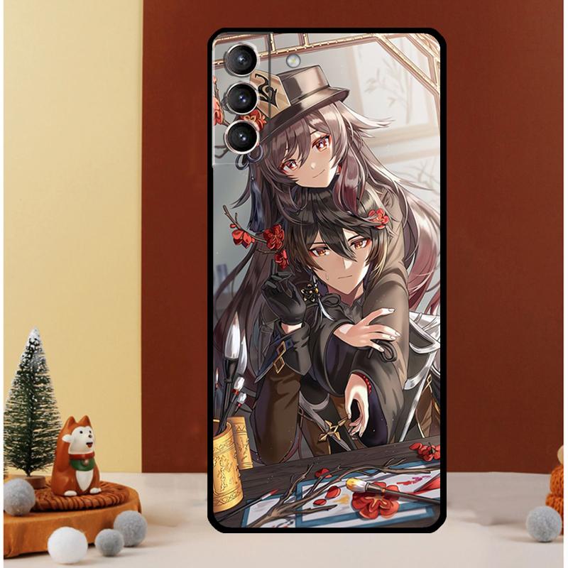 Genshin Impact Zhongli Case For Samsung Galaxy S23 Ultra S24 S22 Note 20 Ultra 10 Plus S8 S9 S10 S20 S21 FE Cover