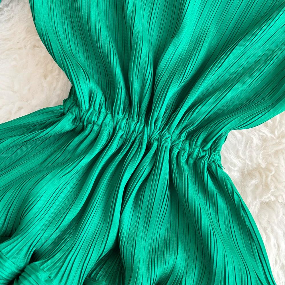 Весенне-осенние женские однотонные большие эластичные вечерние платья с длинными рукавами и оболочкой большого размера