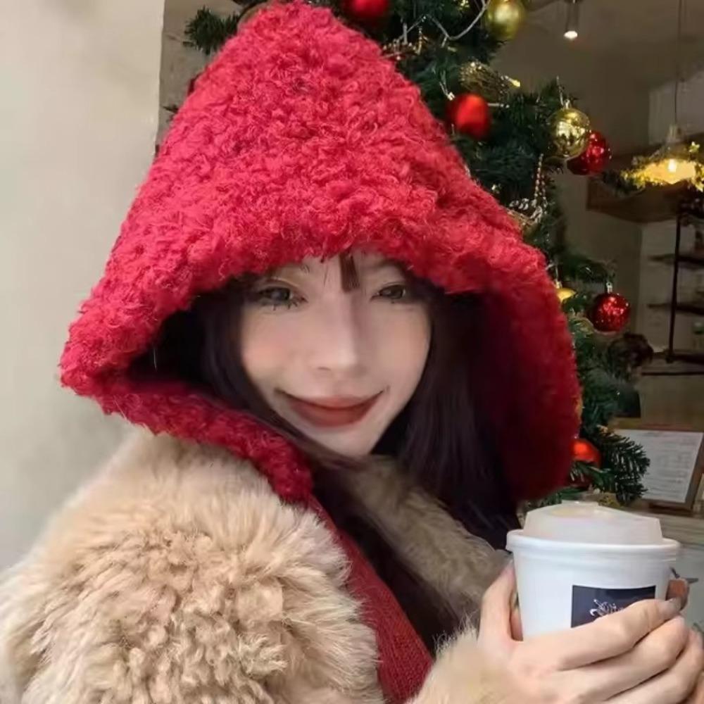 Thickened Ear Protective Hat Balaclava Women Lei Feng Hat Cute Winter Plush Beanies  Student