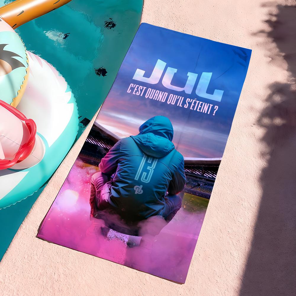 Рэпер J-Jul Популярное Полотенце Спортивное Быстросохнущее Туристическое Снаряжение для Кемпинга Песозащитное Мягкое Легкое Большое Пляжное Полотенце