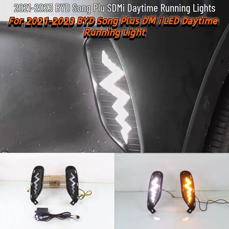 LED Daytime Running Lights for 2021-2023 BYD Song Plus DM-i Front Bumper