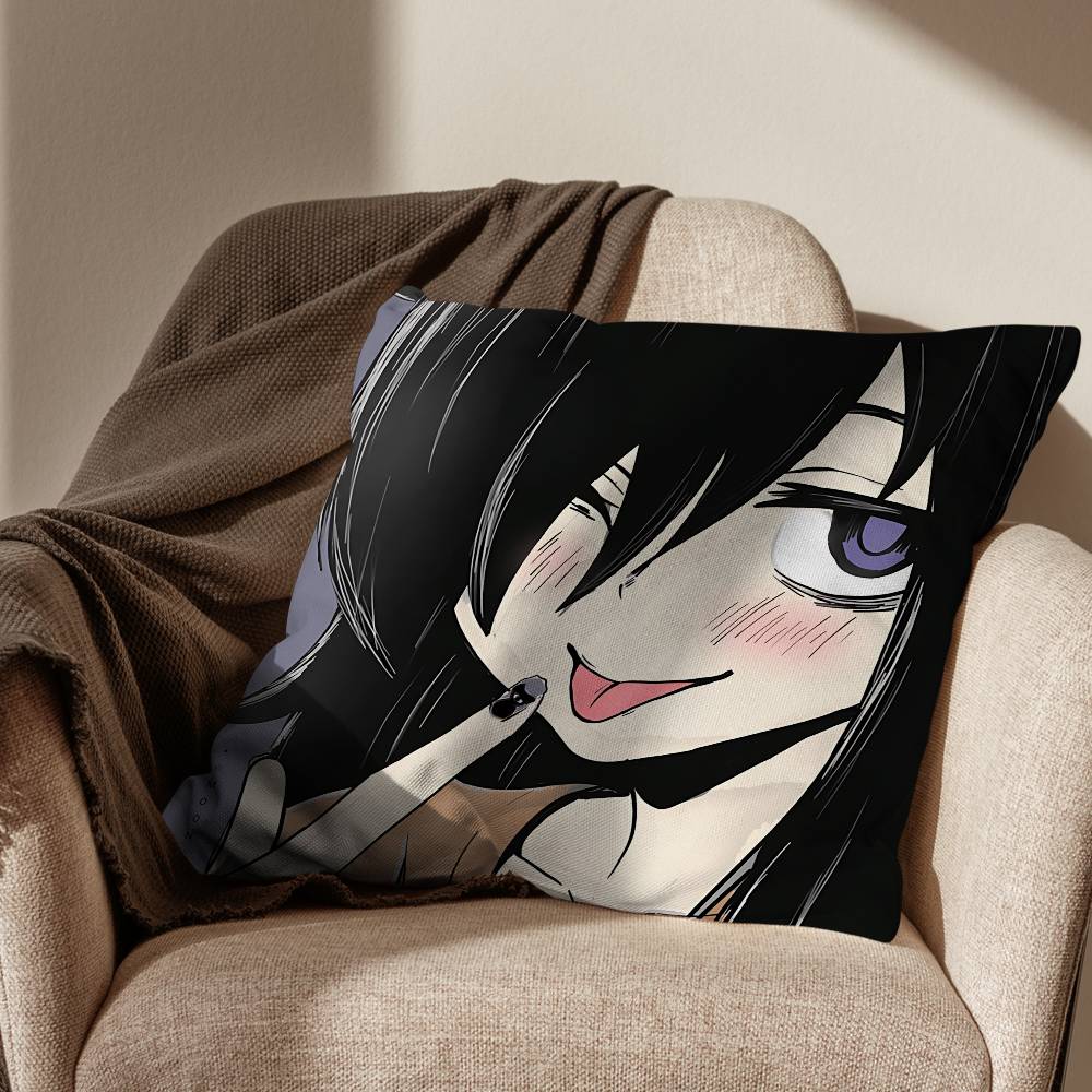 Watamote милая Томоко Куроки Наволочка Офисные Подушки Подходят для Дивана Машины Спальни Декоративная Наволочка