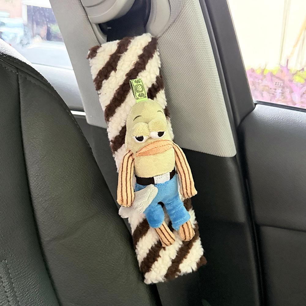 Плюшевая накладка на ремень безопасности Губка Боб: Защита от натирания шеи и плеч