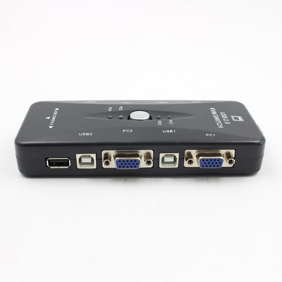 4 порта USB 2.0 KVM-переключатель Мышь/клавиатура/принтер/видеомонитор VGA 1920x1440