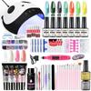 54/36W Lamp Nail Tools Sets For Gel Polish Set For Manicure Nails Art Semi Permanent Gel Varnishes Lacquer Poly Acrylic Gel Kit