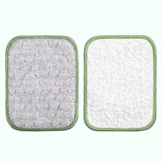 1/2/5/10 шт. Салфетка для мытья посуды из древесного волокна, Двусторонняя чистящая салфетка с тканью из серебряной нити, Многоразовое кухонное полотенце