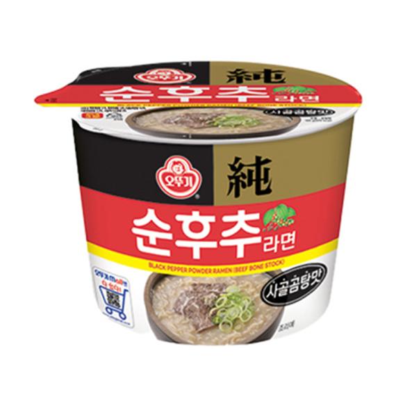 Ottogi Black Pepper Ramen Ox Bone Soup Flavor Big Cup 105g (3 Options)
