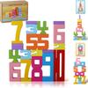 Montessori Wooden Primary Color Number Blocks for Early Education